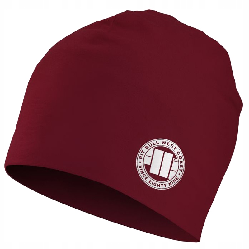 PIT BULL czapka SMALL LOGO Beanie bordo wlepa ARI