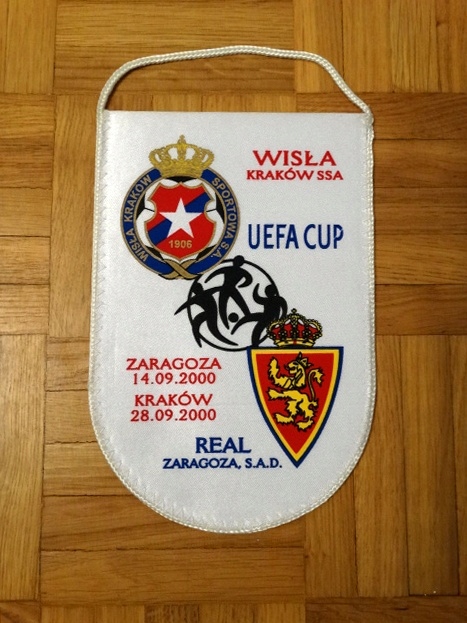 Wisła Kraków - Real Zaragoza UEFA 2000 proporczyk