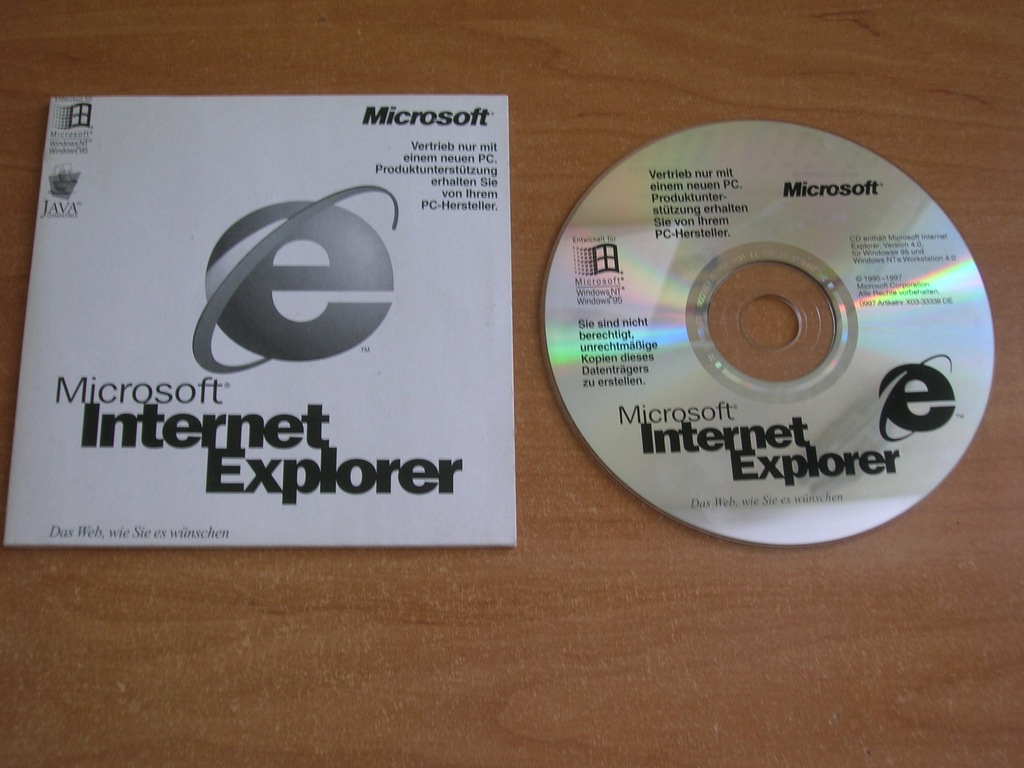 Microsoft IE Internet Explorer 4.0 na płycie CD