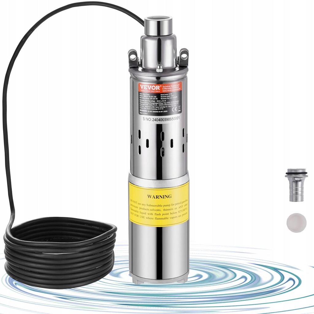 Vevor Solarna pompa wodna, 24 V DC, 277 W, pompa