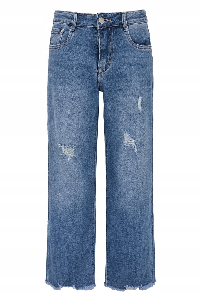 spodnie jeansowe szerokie niebieskie 158 164 regulacja