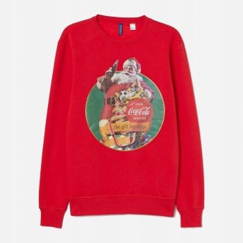 H&M bluza świąteczna czerwona coca cola XL