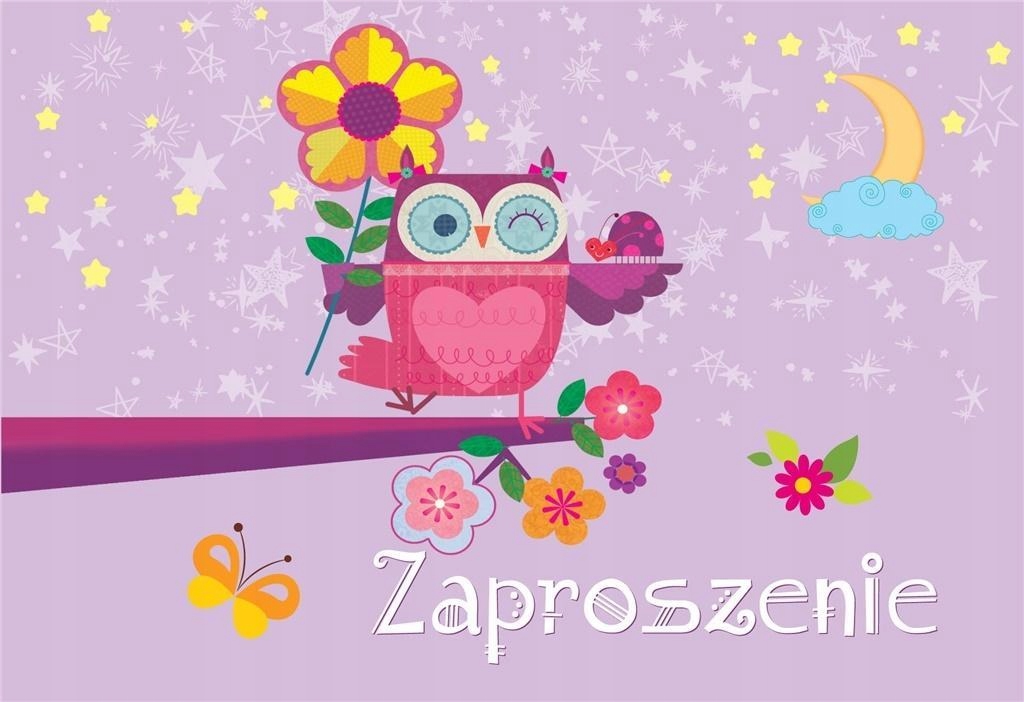 ZAPROSZENIE ZZ-070 SÓWKA (5 SZT.)