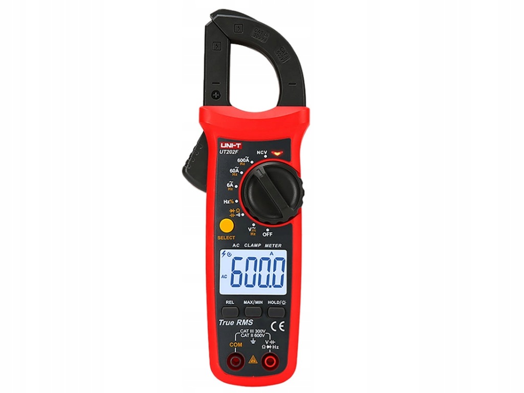 UT202F miernik cęgowy 600A AC True RMS NCV MAX/MIN Uni-T