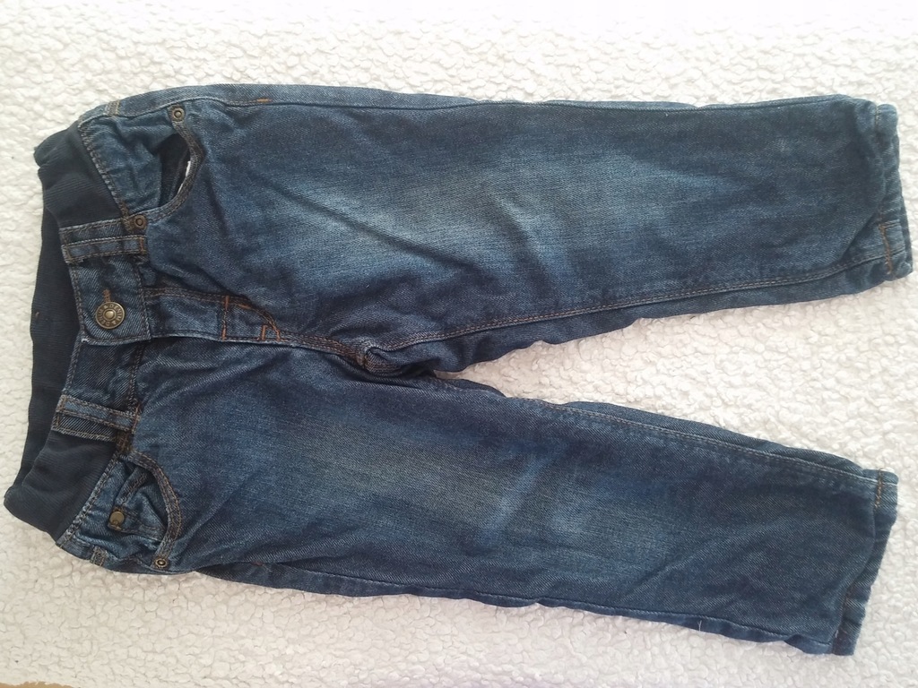 H&M Spodnie jeans lekko ocieplane 86 92 cm