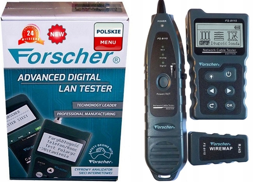 Купить Тестер сети LAN POE FORSCHER FS8115 искатель пары: отзывы, фото, характеристики в интерне-магазине Aredi.ru