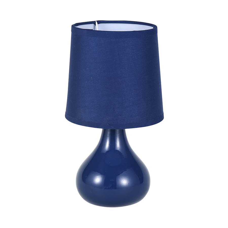 LAMPKA NOCNA granatowa stołowa 23,5 cm E14