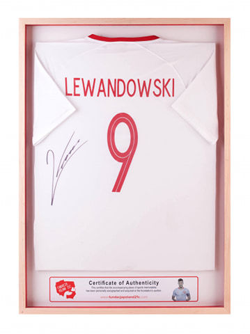 Lewandowski - koszulka z autografem w ramie! (pol)