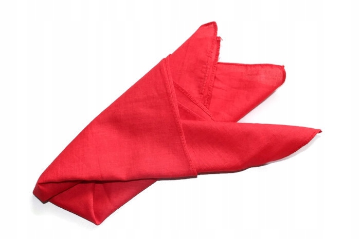 x324 Czerwona bawełna chustka poszetka 39x38