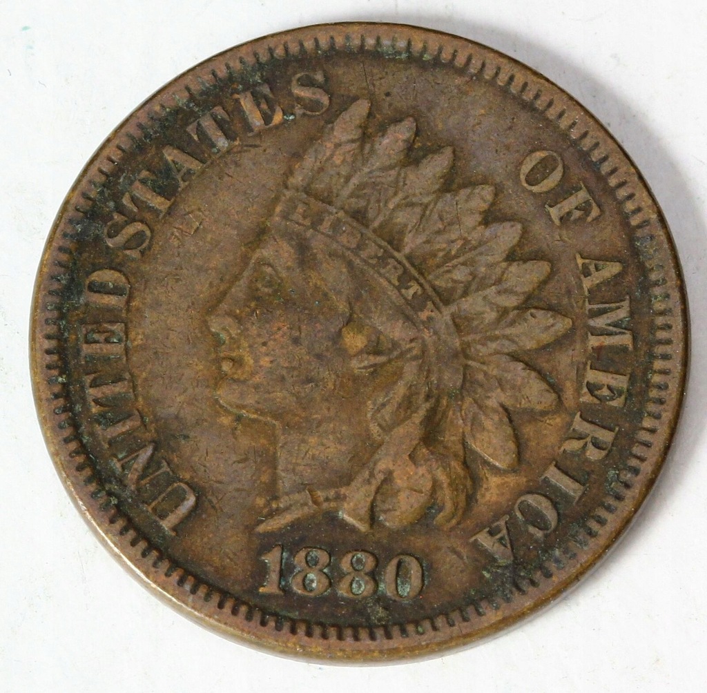 USA 1 Cent Indianin 1880r.