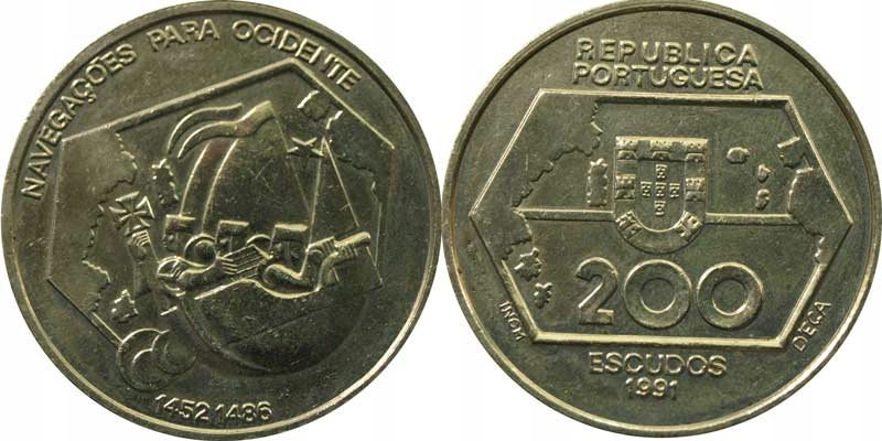 128274 200 Escudos 1991 rok Portugalia
