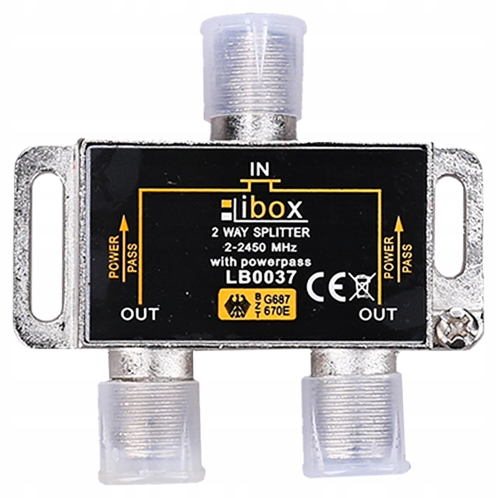 ROZDZIELACZ SPLITTER ANTENOWY NA 2 TV ROZGAŁĘŹNIK