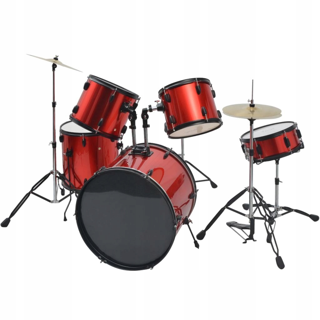 Kompletna perkusja w kolorze czerwonym
