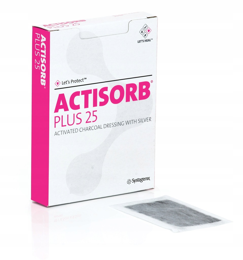 Actisorb Plus na rany zainfekowane 10,5 × 10,5 cm