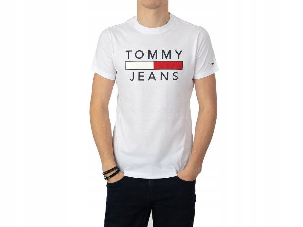 T-shirt Męski Biały Tommy Jeans DM0DM07430-101 XL