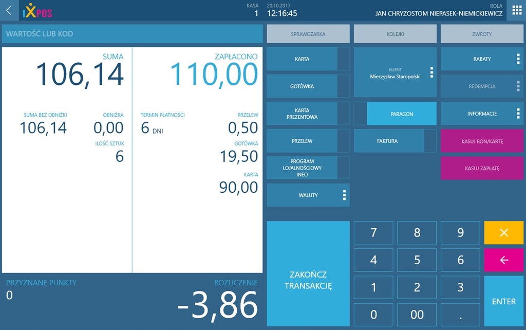 Program sprzedażowy IXPOS System kasowy POS