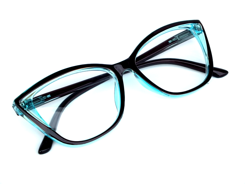 okulary CAT PLUSY+4 OPT przezrocz-niebieskie s