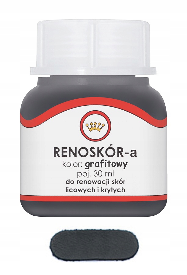 RENOSKÓR FARBA LAKIER DO SKÓRY GRAFITOWY 30ml