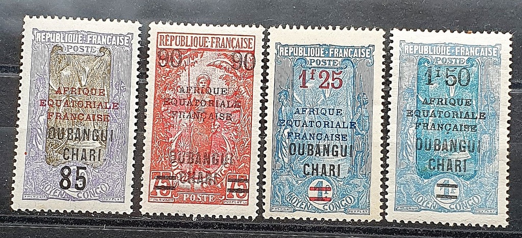 KOLONIE FRANCUSKIE OUBANGUI CHARI * 1925/27 MI 75-78