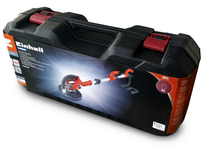 Einhell tc dw 225. Шлифмашина эксцентриковая электрическая Einhell TC-DW 225 (4259930) 600 Вт d225 мм. Шлифмашина для стен и потолка TC-DW 225. Жираф Энхель 225.