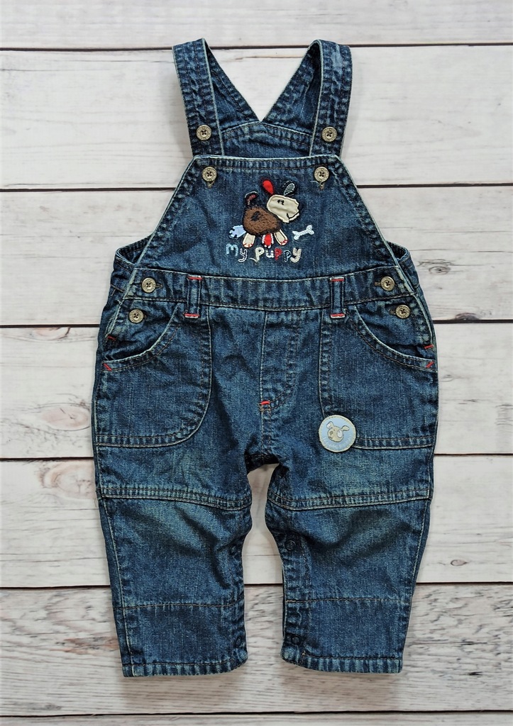 Cherokee świetne ogrodniczki jeans 0-3m/62