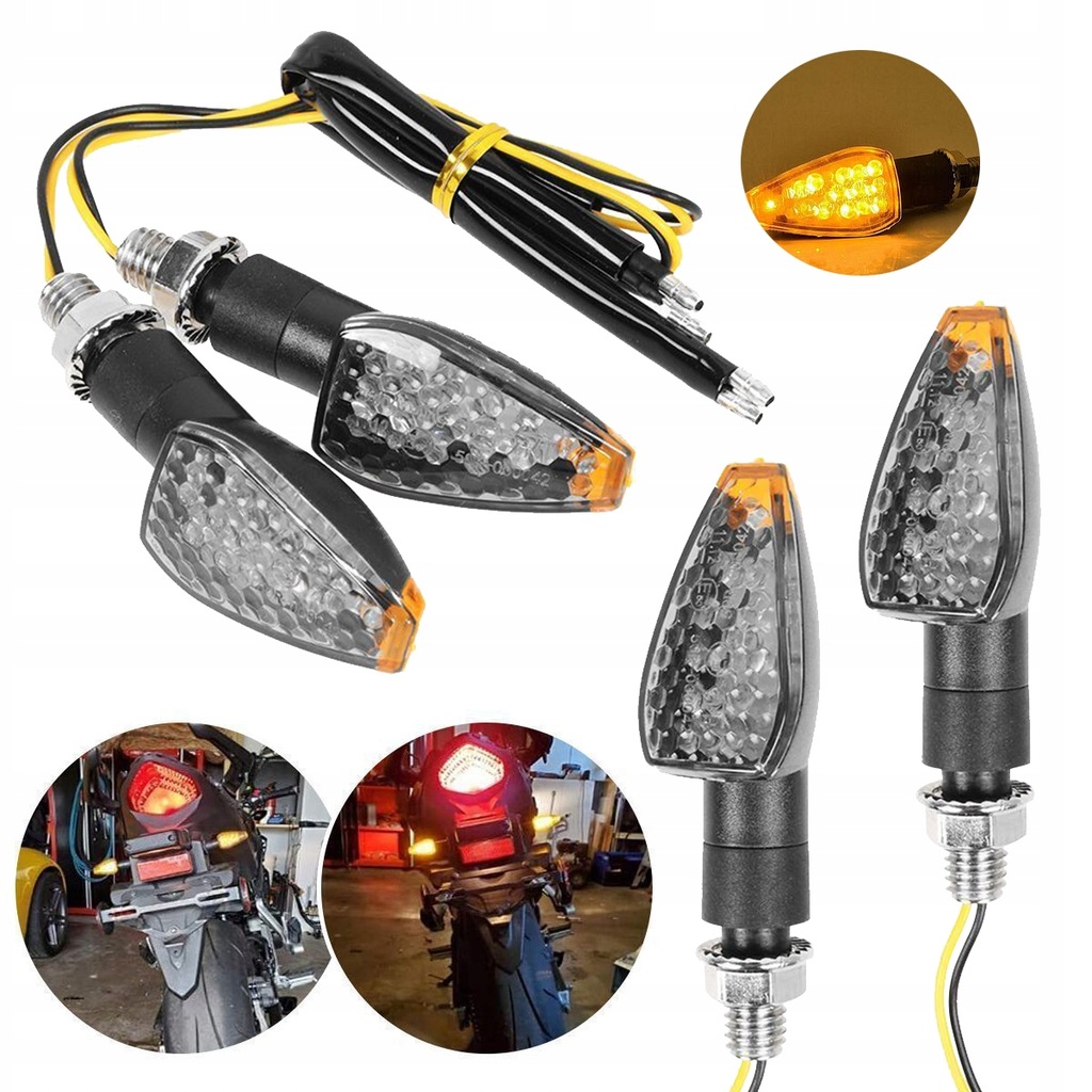 KIERUNKOWSKAZY QUAD MOTOR SKUTER MIGACZE DYMIONE 14 LED 4SZT !!!