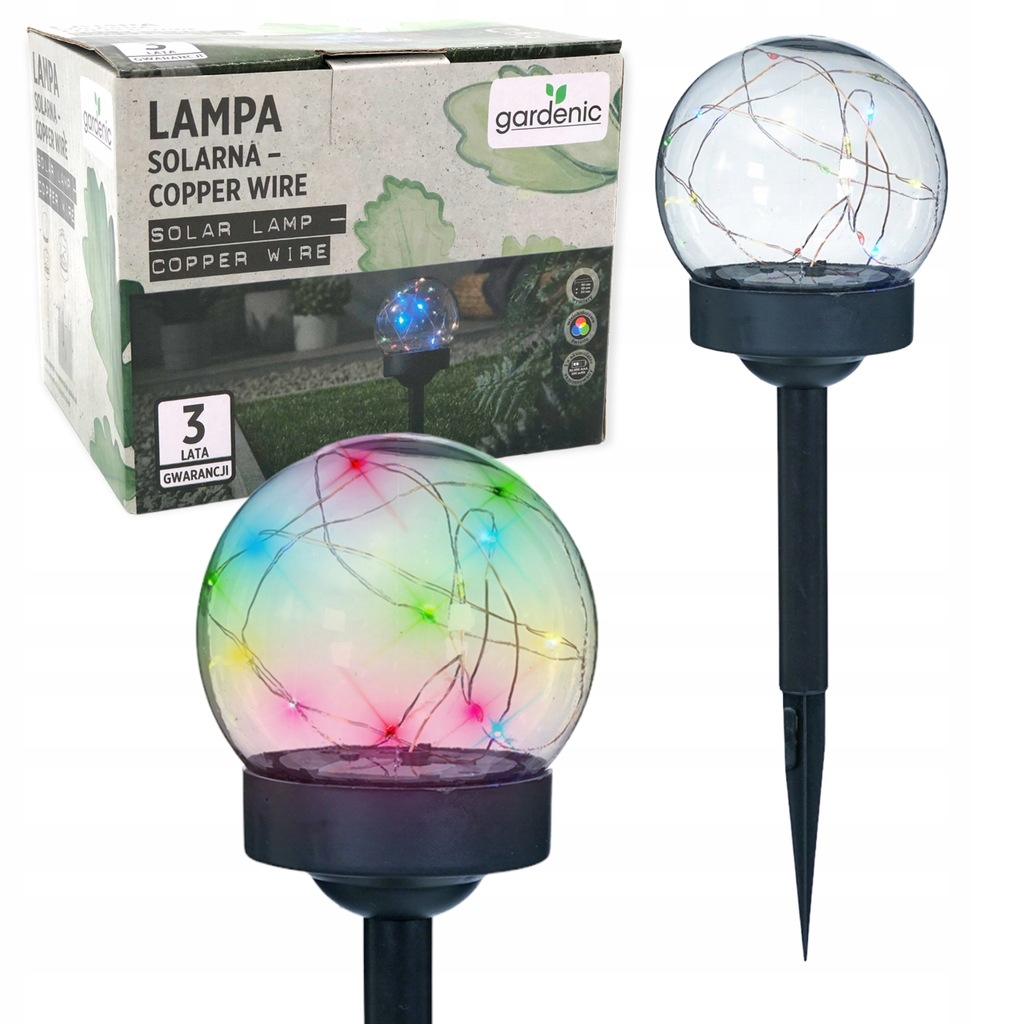 LAMPA SOLARNA COPPER WIRE WIELOKOLOROWA GARDENIC 13133632874