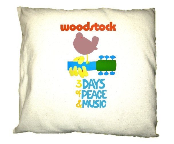 KOLOROWE PODUSZKI WOODSTOCK 1969 PEACE LOVE MUSIC