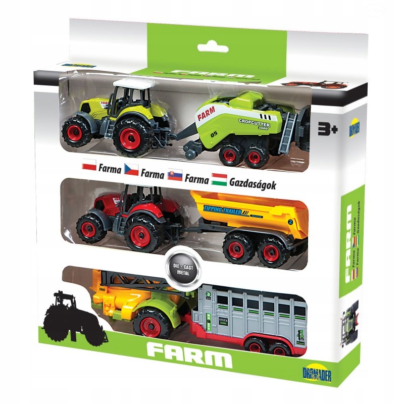Zestaw traktorów Dromader Farm 6 el.