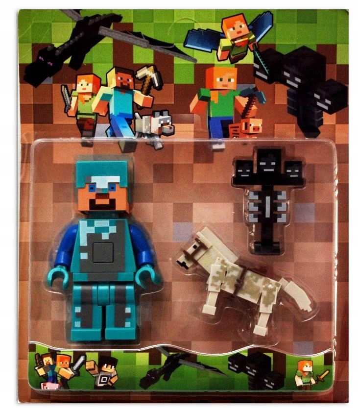 XXL FIGURKA KOŃ ALEX WITHER MINECRAFT 17 cm ŚWIECI
