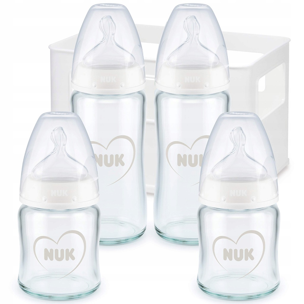 NUK First Choice + Szklane butelki dla niemowląt
