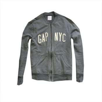 GAP NYC BOMBER GREY SLATE bluza bejsbolówka - M