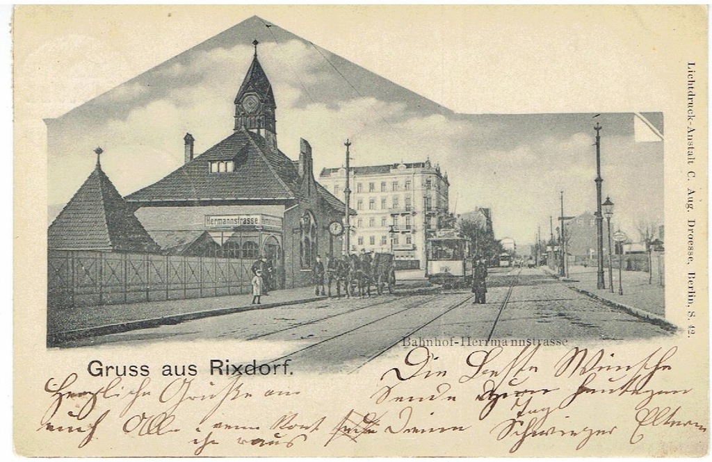 Niemcy - Berlin-Rixdorf dworzec kolejowy 1901r R!