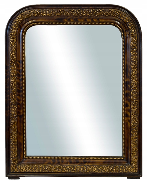 XIX w. francuskie ozdobne lustro 61x49 cm