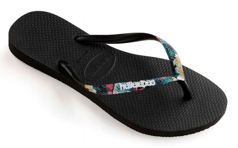 Havaianas Slim Strapped 39/40 czarne japonki %%%%%