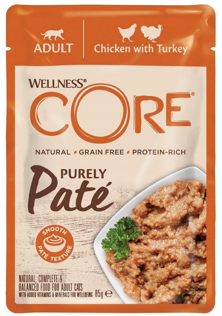 Wellness Core Cat | Karma mokra dla kota Kurczak i indyk 85g