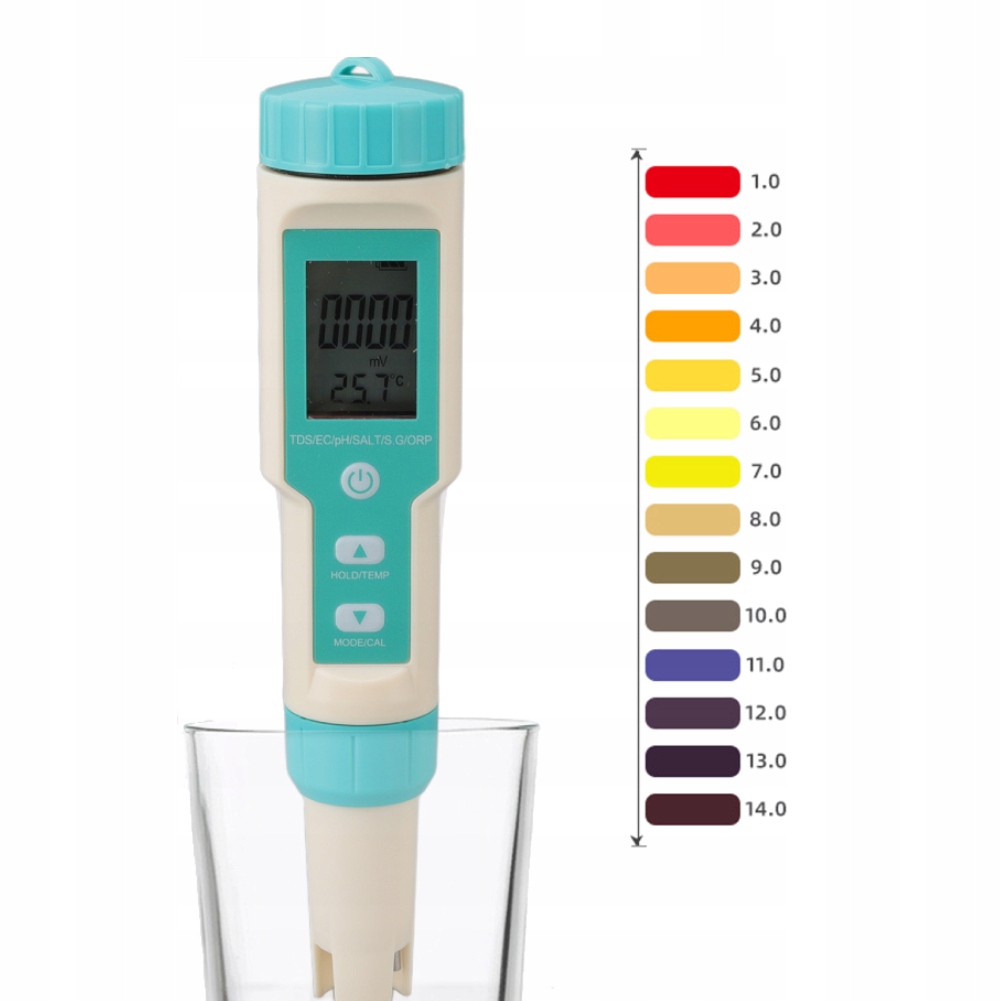 "METER WATER QUALITY TESTER HARDNESS TEST 7in1