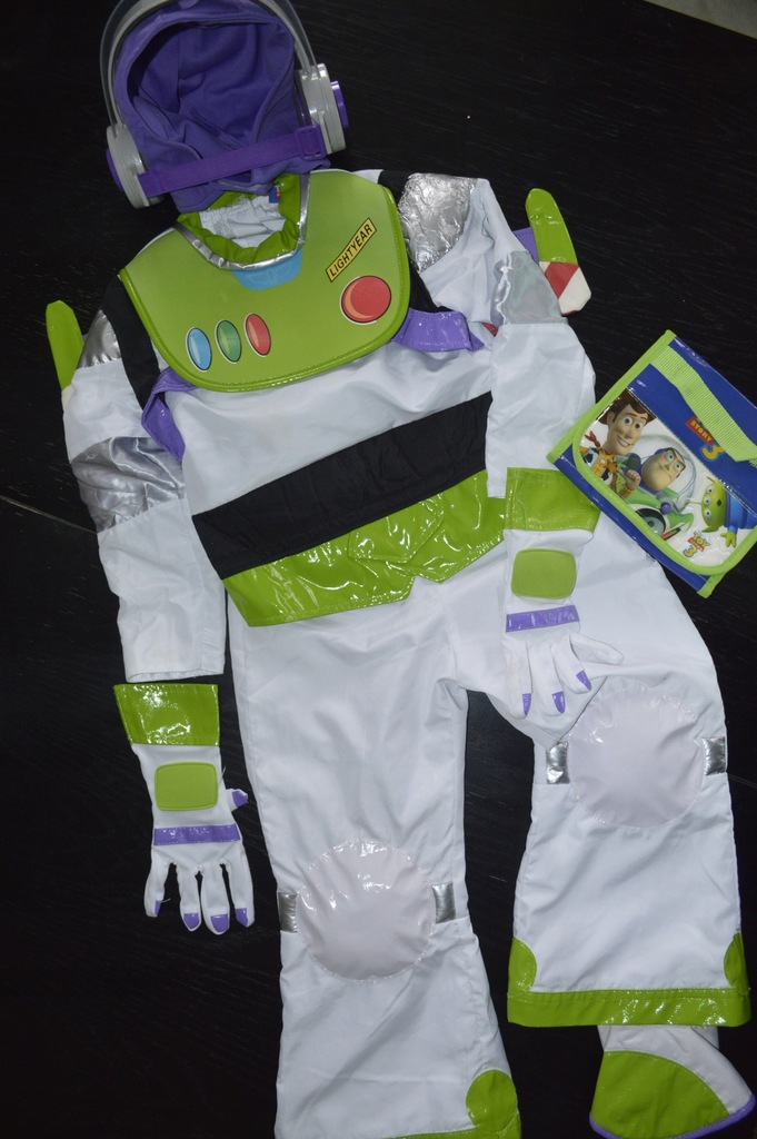 Disney -Toy Story, Buzz Astral 8 części, strój, kostium, hełm, świeci 5-6