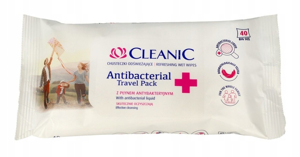 Cleanic Chusteczki odświeżające Antibacterial Trav