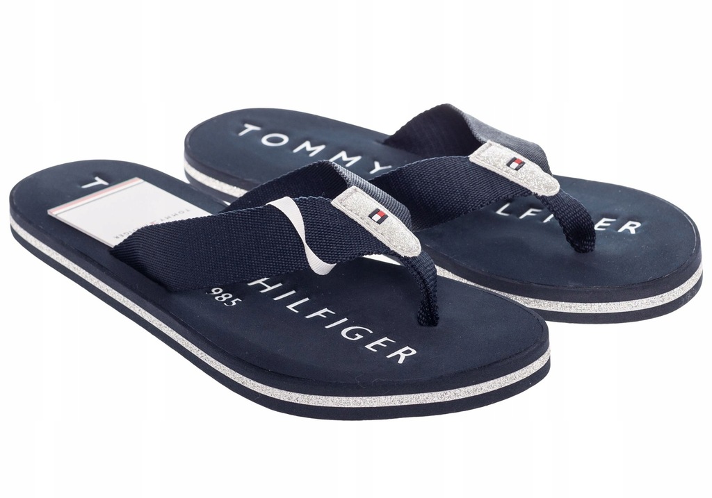 TOMMY HILFIGER JAPONKI KLAPKI DAMSKIE NAVY r. 37