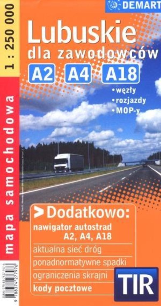 Mapa samochodowa. Lubuskie dla zawodowców - PRACA ZBIOROWA