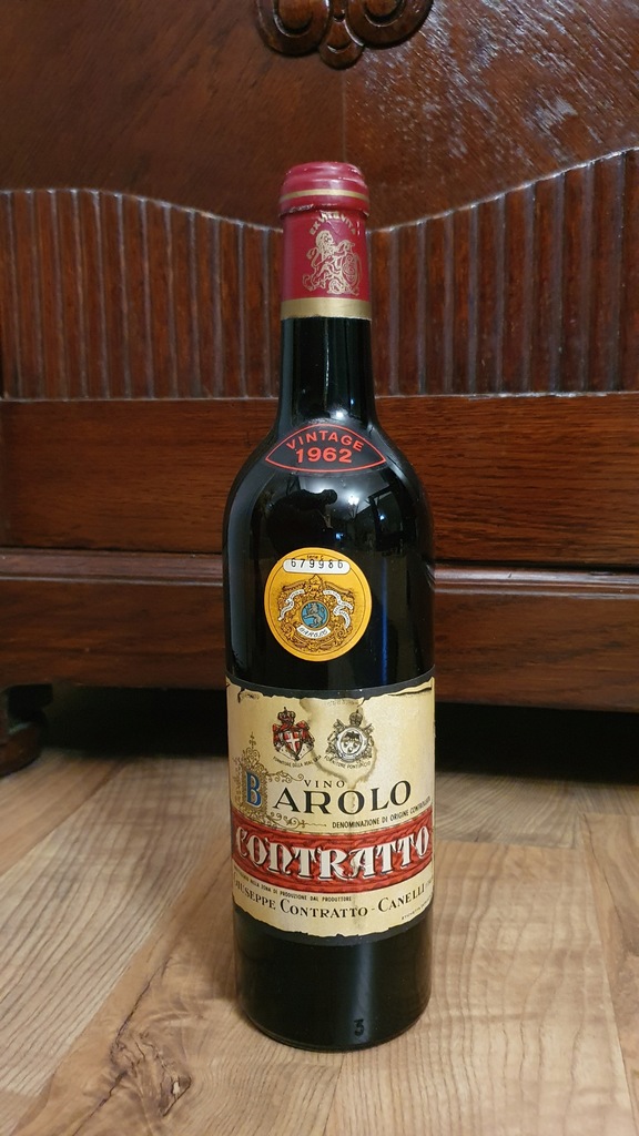 Wino Barolo 1962 rocznik kolekcjonerskie