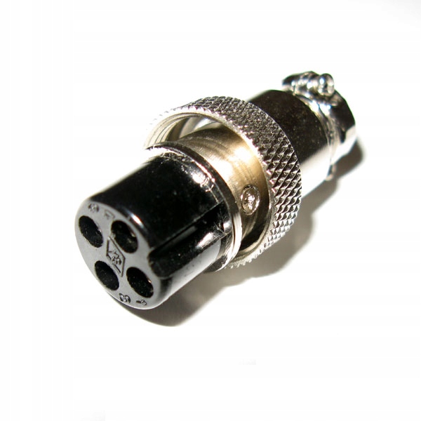 Wtyk mikrofonowy CB 4-pin 4pin prosty na kabel