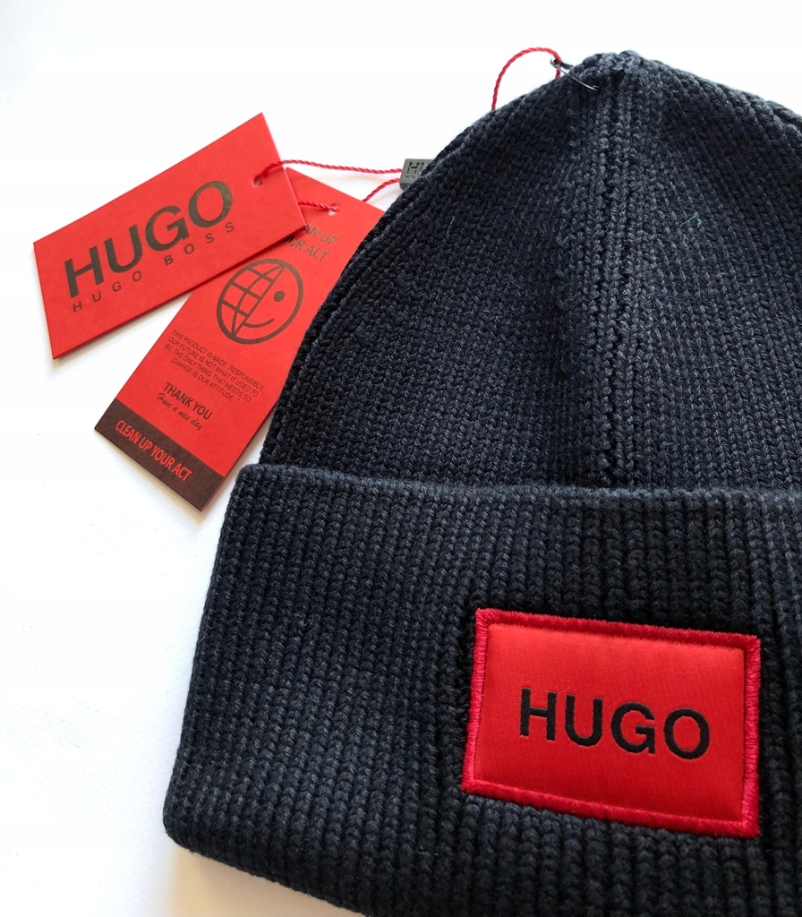 HUGO Hugo Boss czapka zimowa - 13047195421 - oficjalne archiwum Allegro