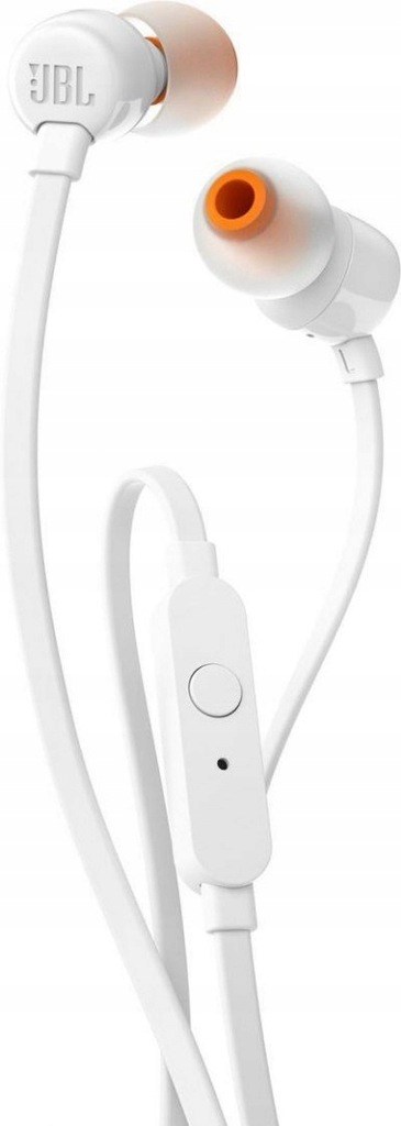 Słuchawki z mikrofonem JBL T110 Białe (kolor biały