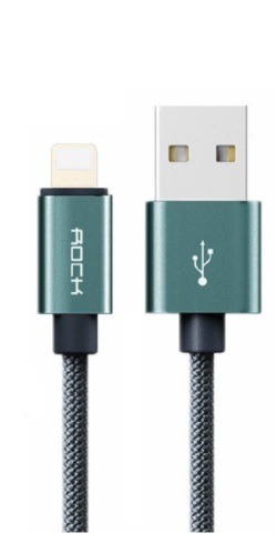 Kabel USB ROCK nylon 2.1A 1.8m lightning iphone