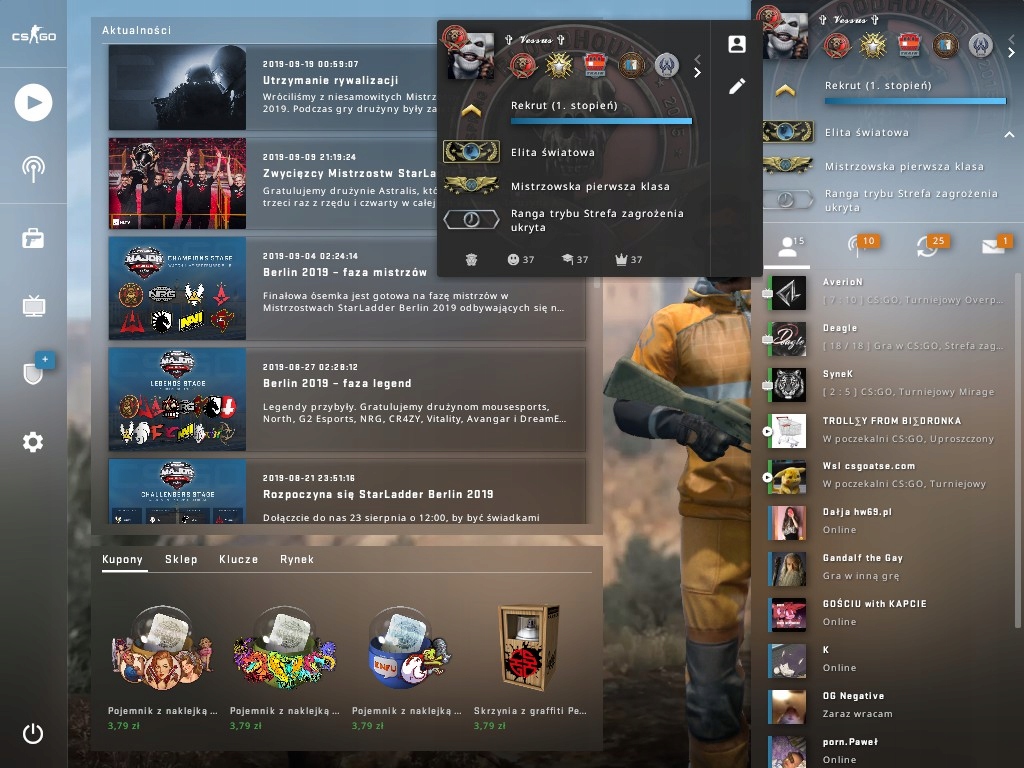Konto Steam Cs Go Ranga Global Elite Oficjalne Archiwum Allegro