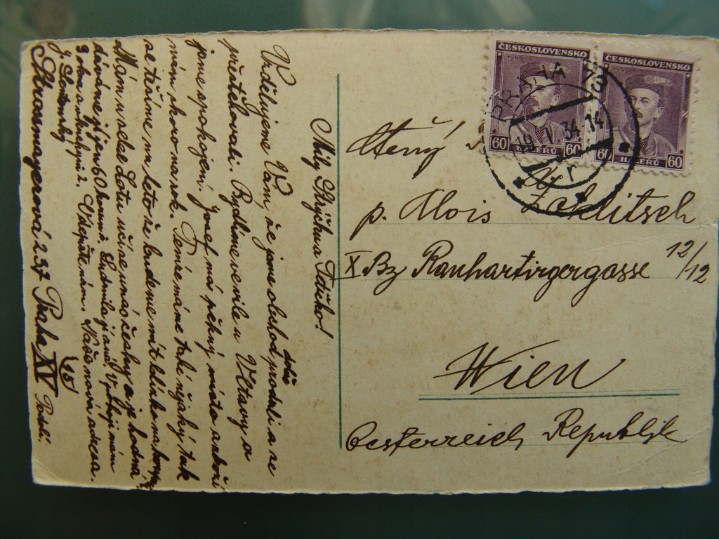 Calostka 1934r-Karta pocztowa-Czechoslowacja