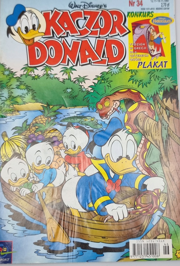 Kaczor Donald Nr 34 /1997 czasopismo dla dzieci