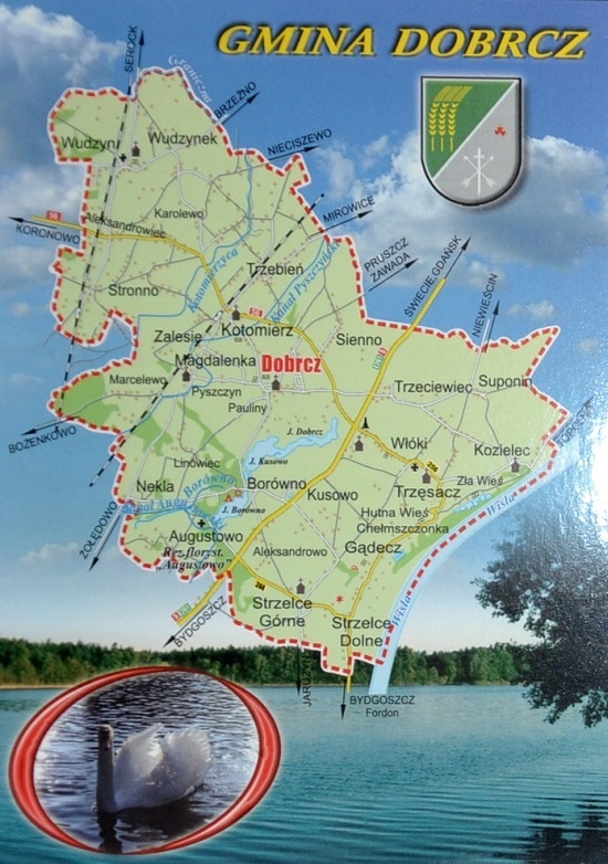 Dobrcz.Gmina Dobrcz / mapa / herb